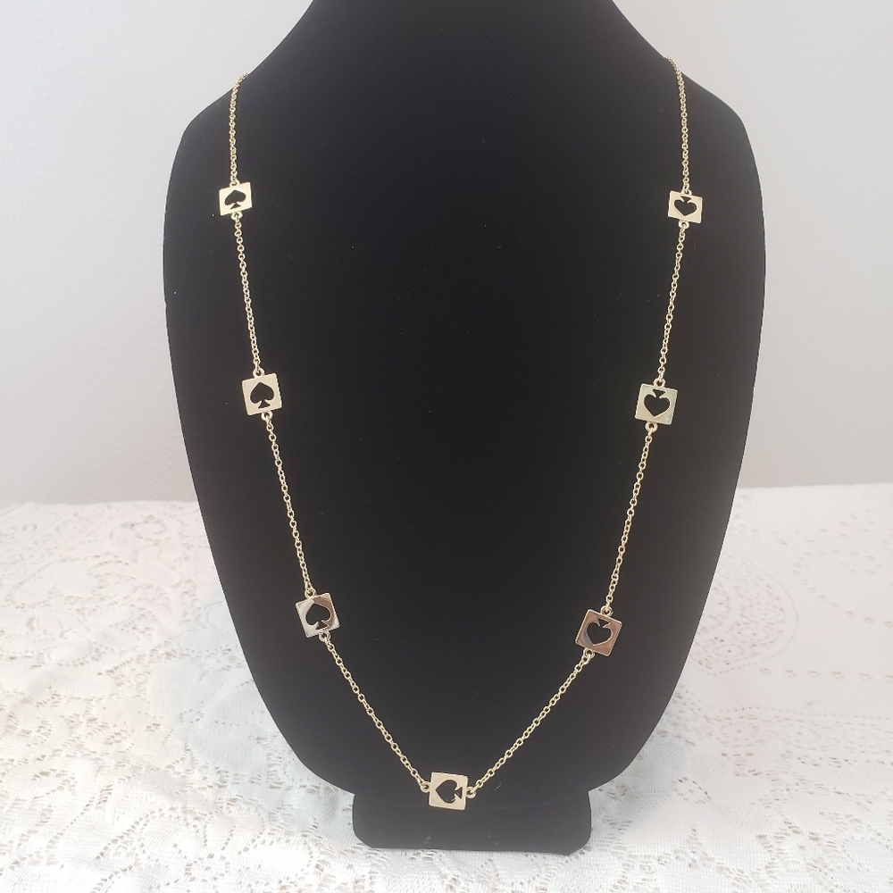 Kate Spade hole punch spade necklace